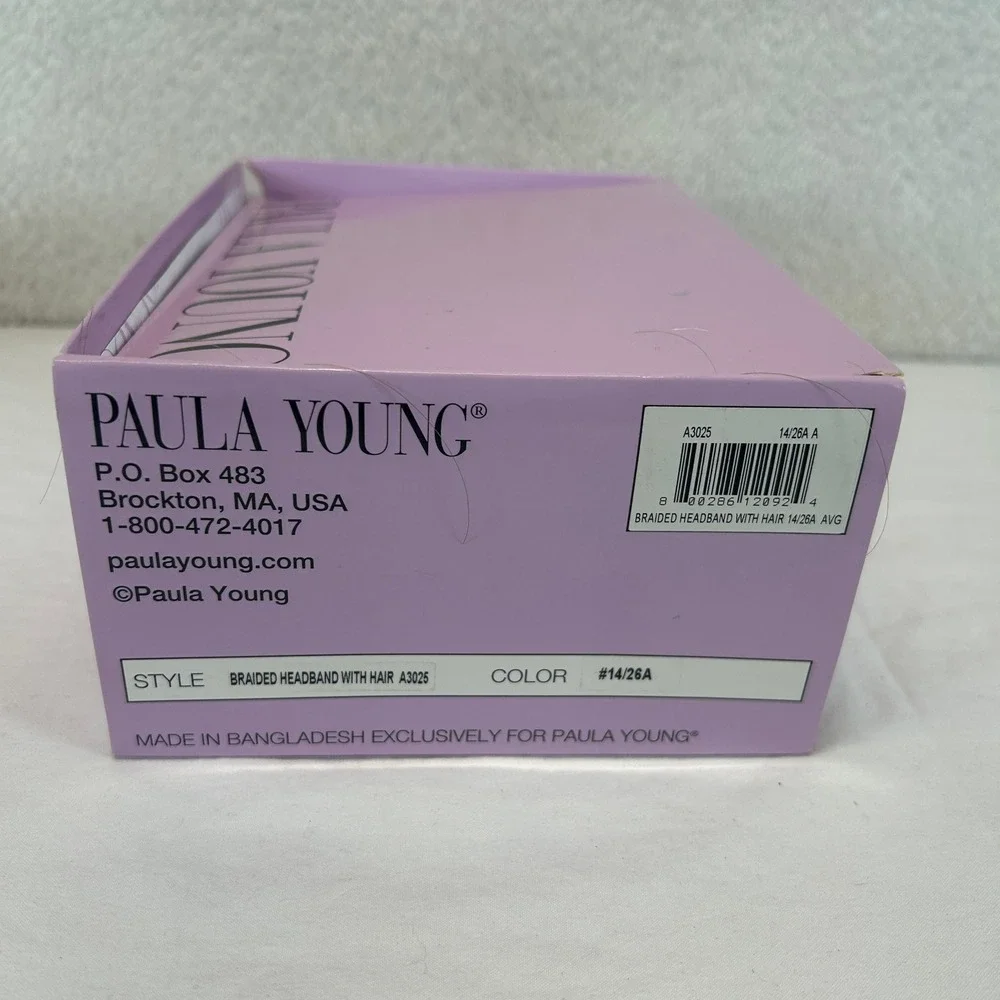 Paula Young Braided Headband With Hair A3025 Color 14/26A Golden Ash Blonde NWT